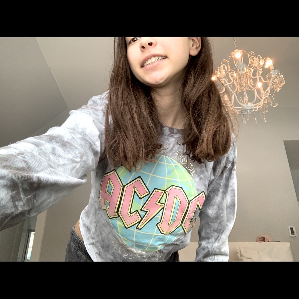 AC DC graphic long sleeve tee shirt